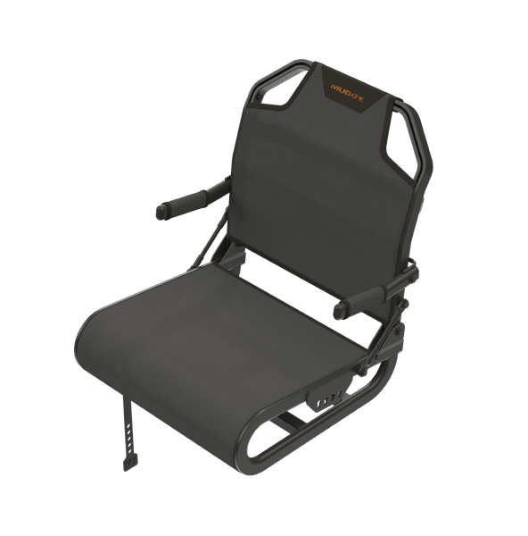 Walker's MUDMDSWG Marine Deluxe Seat Fishing/Outdoor Chair Wolf Gray Flex-Tek/Steel