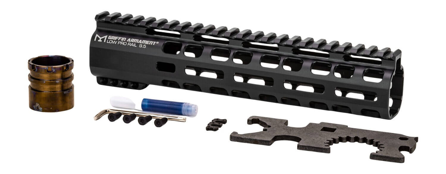 Griffin Armament LPR95 Low-Pro Black Anodized Aluminum 9.50" Long - Image 2