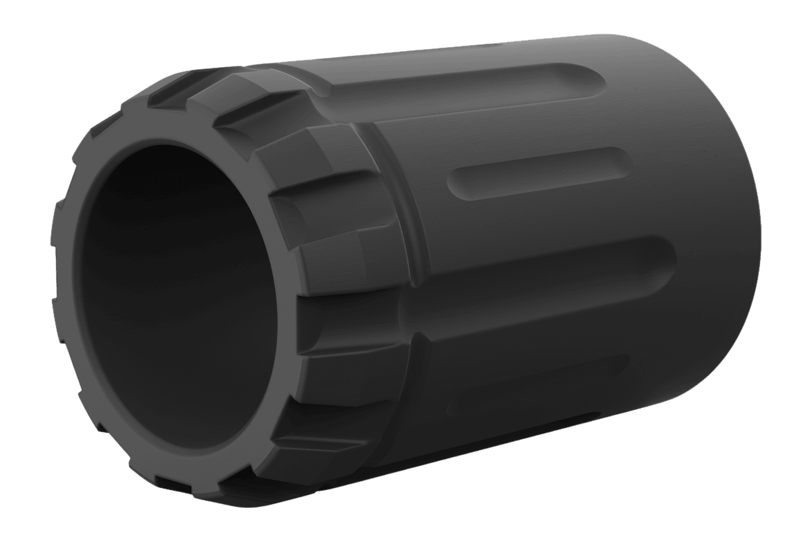 Breek Arms BRK4201 Trash Shield 1 3/8"x24 Threads Black Aluminum Compatible w/ Plan B/Breek LOK/All Standard HUB Mounts