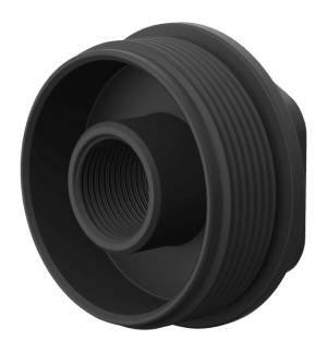 Breek Arms BRK4600TI Universal HUB Direct Thread Low Profile 1/2"x28 Threads Black Titanium