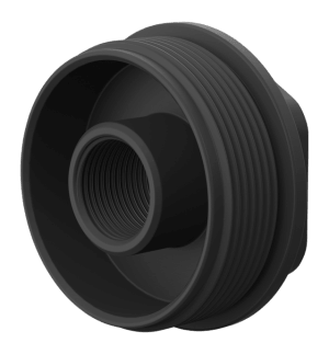 Breek Arms BRK4601 Universal HUB Direct Thread Low Profile 5/8"x24 Threads Black Stainless Steel