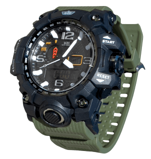 Uzi Accessories UZIW1545G Shock Digital Watch Olive Drab
