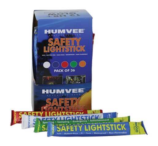 Humvee Adventure Gear HMVLS6DB36 Light Stick Red/Blue/White/Green 6" Waterproof 36PCS - Image 2