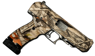 Hi-Point 34010WC JCP  40 S&W 10+1  4.50" Black Steel Barrel  Hydro-Dipped Woodland Camo Serrated Steel Slide  Hydro-Dipped Woodland Camo Polymer Frame w/Picatinny Rail & Grip