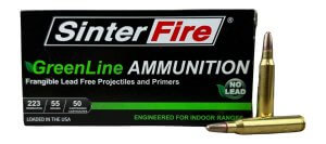 SinterFire Inc SF22355GLC Green Line 223Rem 55gr Lead Free Frangible 50/Box