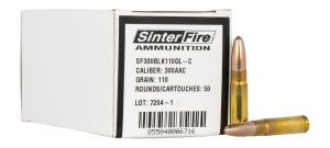 SinterFire Inc SF300BLK110GLC 300Blackout 110gr Lead Free Frangible 50/Box