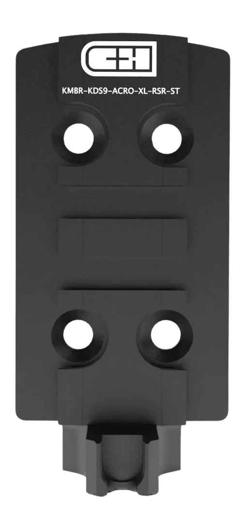 C&H Precision KMBRKDS9ACROXLRSRST Aimpoint ACRO Footprint Black Anodized Steel Fits Kimber KDS9C