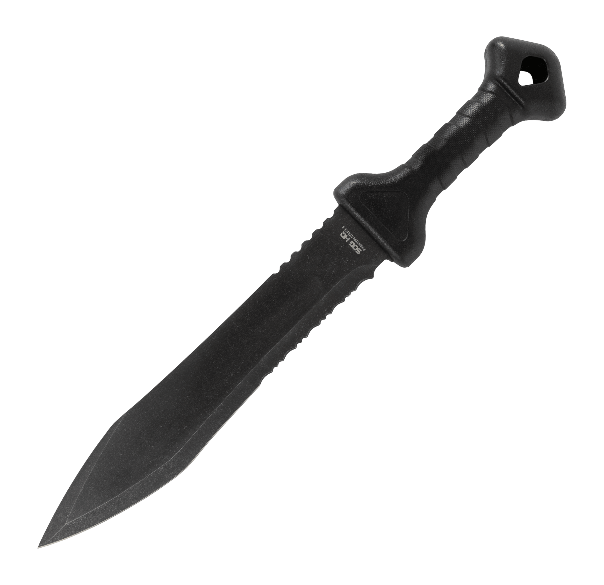 S.O.G SOG17440643 Phantom Strike II 12.60" Black Stonewashed 420 Stainless Steel Blade Black Polypropylene Handle 20" Long