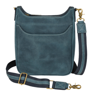 GTM GTM-CZY/17 BLUE CROSSBODY SLIM SATCHEL-BUFF