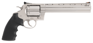 Colt Mfg KODIAKSP8RTS Kodiak  44 Mag 6 Shot 8" Stainless Ported Vent Rib Barrel  Stainless Unfluted Cylinder & Stainless Steel Frame  Black Rubber Grip  Exposed Hammer