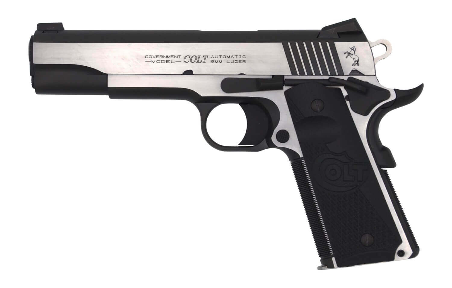 Colt Mfg O1072CEOR Combat Elite Government Full Size 9mm Luger 9+1 5" Stainless National Match Barrel Two-Tone Elite Stainless Steel Optic Ready/Serrated Slide & Frame w/Beavertail Ambidextrous - Image 2