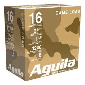 Aguila 1CHB1608 Game Load 16Gauge 2.75" 1 1/8oz 8Shot 25 Per Box/10 Case