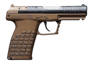 Kel-Tec PR57BBRZ PR-5.7 Compact Frame 5.7x28mm 20+1 4" Stainless Steel Rotary Barrel Black Optic Ready/Serrated Slide Burnt Bronze Frame & Textured Grip