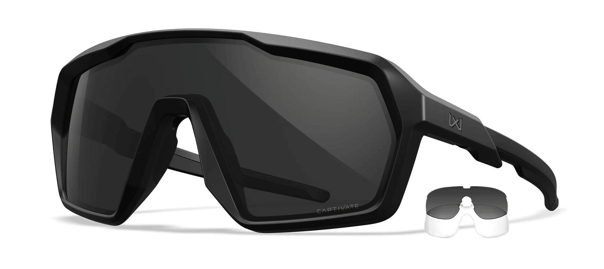 Wiley X CHCTD01 Citadel Captivate M/L Grey/Clear Lens Matte Black Frame