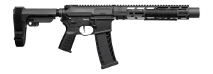 CMMG 94A68CD-AB Zeroed Banshee Mk4 9mm Luger 33+1 6.50" Black Nitride Threaded Barrel Black Armor Cerakote Aluminum Receiver w/Picatinny Rail M-LOK Handguard Black Polymer CMMG RipBrace CMMG Zeroed Grip Ambidextrous