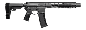 CMMG 94A68CD-TNG Zeroed Banshee Mk4 9mm Luger 33+1 6.50" Black Nitride Threaded Barrel Tungsten Cerakote Aluminum Receiver w/Picatinny Rail M-LOK Handguard Black Polymer CMMG RipBrace CMMG Zeroed Grip Ambidextrous