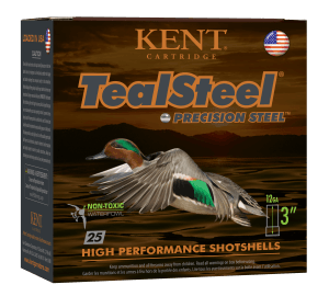 Kent Cartridge KTS12365 TealSteel Precision Steel 12Gauge 2.75" 1 1/4oz 5Shot 25 Per Box/10 Case
