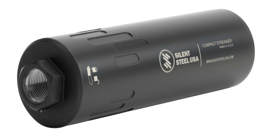 Silent Steel CSTR-762-BLK-HUB-1_3/8 Compact Streamer 7.62x51mm Armor Black 1.375x24