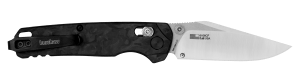 Kershaw 6106CF Bel Air  EDC 3.05" Folding Clip Point Plain Satin/Stonewashed CPM MagnaCut Blade  Black Marbled Carbon Fiber Handle