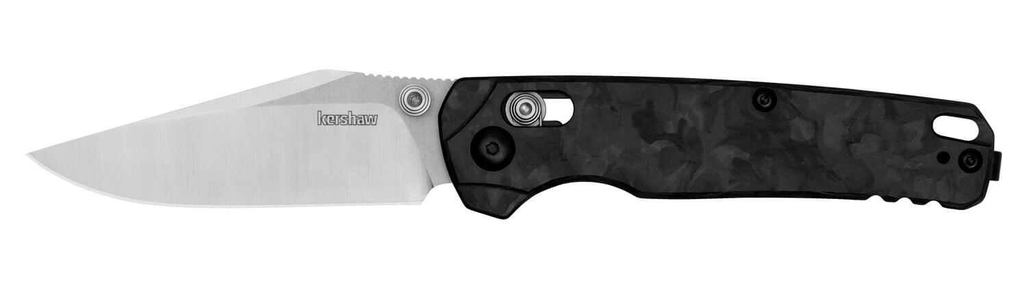 Kershaw 6106CF Bel Air EDC 3.05" Folding Clip Point Plain Satin/Stonewashed CPM MagnaCut Blade Black Marbled Carbon Fiber Handle - Image 4