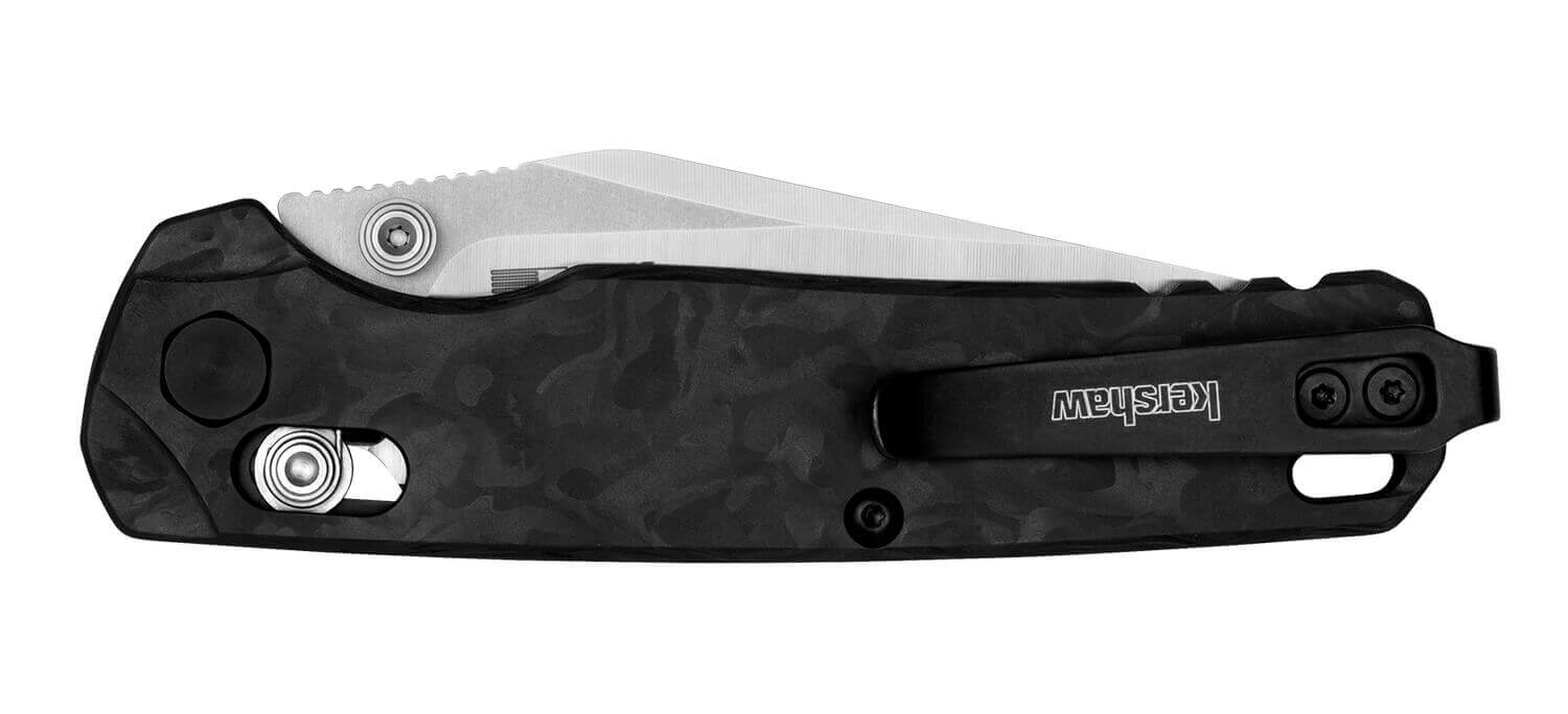 Kershaw 6106CF Bel Air EDC 3.05" Folding Clip Point Plain Satin/Stonewashed CPM MagnaCut Blade Black Marbled Carbon Fiber Handle - Image 3