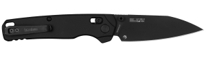Kershaw 6110BLK Bel Air XL 3.40" Folding Reverse Tanto Plain Black PVD CPM MagnaCut Blade Black Anodized Carbon Fiber Handle
