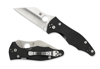 Spyderco C85GP2 Yojimbo 2  3.20" Folding Wharncliffe Plain Satin CPM S30V SS Blade/ Black Textured G10 Handle Includes Pocket Clip