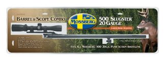 Mossberg 92010 OEM  20 Gauge 24" Slug Barrel w/Cantilever Mount  Fully-Rifled Bore & Blued Finish  For Use w/Mossberg 500 & Maverick 88 6-Shot Models  Includes 3-9x40mm Scope