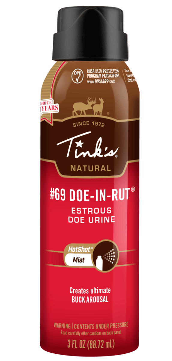Tinks W5310 #69 Hot Shot Deer Attractant Doe In Estrus Scent 3 oz Aerosol