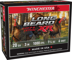 Winchester Ammo STLB2036 Long Beard XR Shot-Lok 20 Gauge 3" 1 1/4 oz 6 Shot 10rd Box