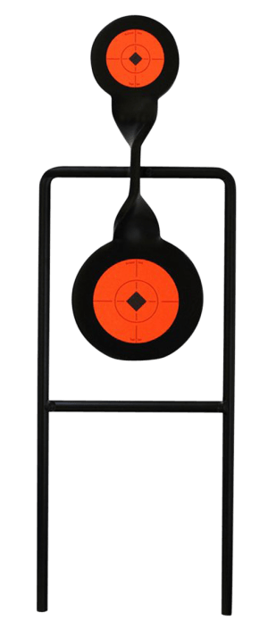 Birchwood Casey 46244 World of Targets Double Mag Handgun Black/Orange Steel Bullseye Standing