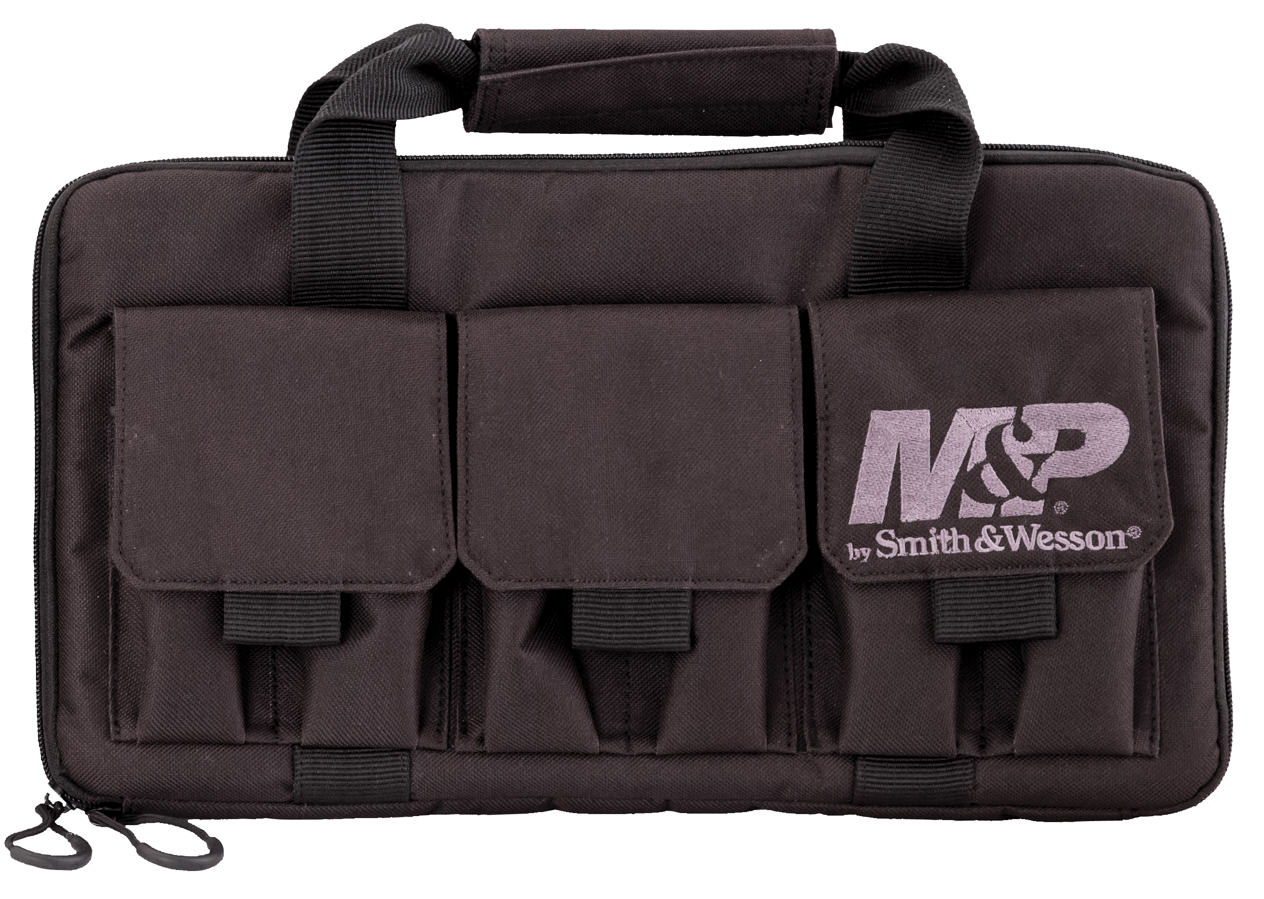 M&P Accessories 110029 Pro Tac Handgun Case Black Nylon Holds 2 Handguns