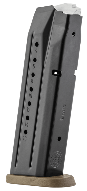 Smith & Wesson 3007345 M&P 17rd 9mm Luger Blued/Brown Floor Plate Steel