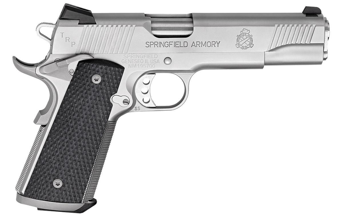 Springfield Armory PC9107LCA18 1911 TRP *CA Compliant 45 ACP 7+1 5" Match Grade Steel Steel Barrel Serrated Slide & Frame w/Beavertail Black G10 Grip