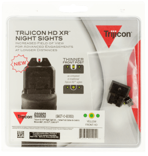 Trijicon 600850 HD XR Night Sights- Smith & Wesson M&P/SD9/SD40  Black | Green Tritium Yellow Outline Front Sight Green Tritium Black Outline Rear Sight