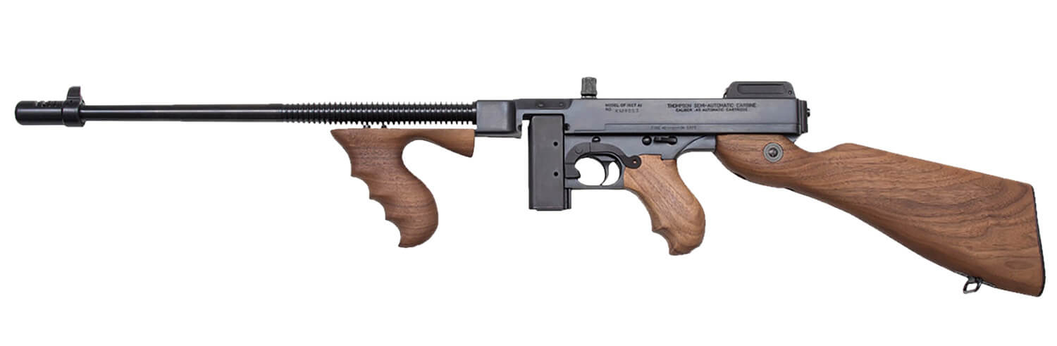 Thompson T110S 1927A-1 Deluxe 45 ACP Caliber with 16.50" Barrel 10+1 Capacity (Stick) Blued Metal Finish American Walnut Stock Wood Grip Right Hand - Image 2