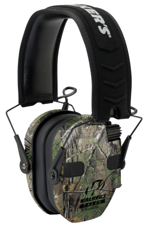 Walker's GWPRSEQMCMO Razor Slim Electronic Muff 23 dB Over the Head Realtree Xtra/Black Polymer
