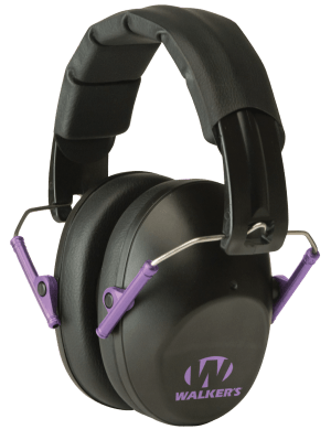 Walker's GWPFPM1BKPU Pro Low Profile Passive Muff 22 dB Over the Head Black Polymer