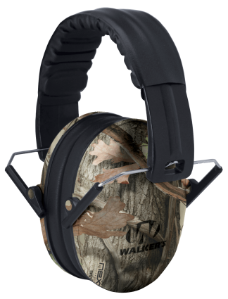 Walker's GWPFKDMCAMO Youth Passive Muff 22 dB Over the Head Next G-1 Camo/Black Polymer