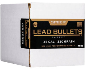 Speer 4691 Handgun  45 Cal .452 230 gr Lead Round Nose 500rd Box/ 1 Case