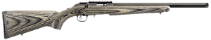 Ruger 8349 American Rimfire Target Full Size 22 WMR 9+1 18" Satin Blued Threaded Bull Barrel  Satin Blued Drilled & Tapped Steel Receiver  Black Laminate Fixed Stock  Right Hand