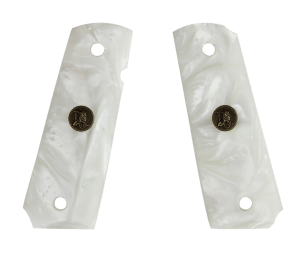 Pachmayr 62001 Custom Grip White Simulated Pearl Panels for 1911 with Ambidextrous Safety
