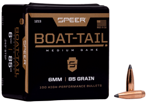 Speer 1213 Boat-Tail 6mm .243 85 gr Jacketed Soft Point Boat Tail 100rd Box/ 5 Case