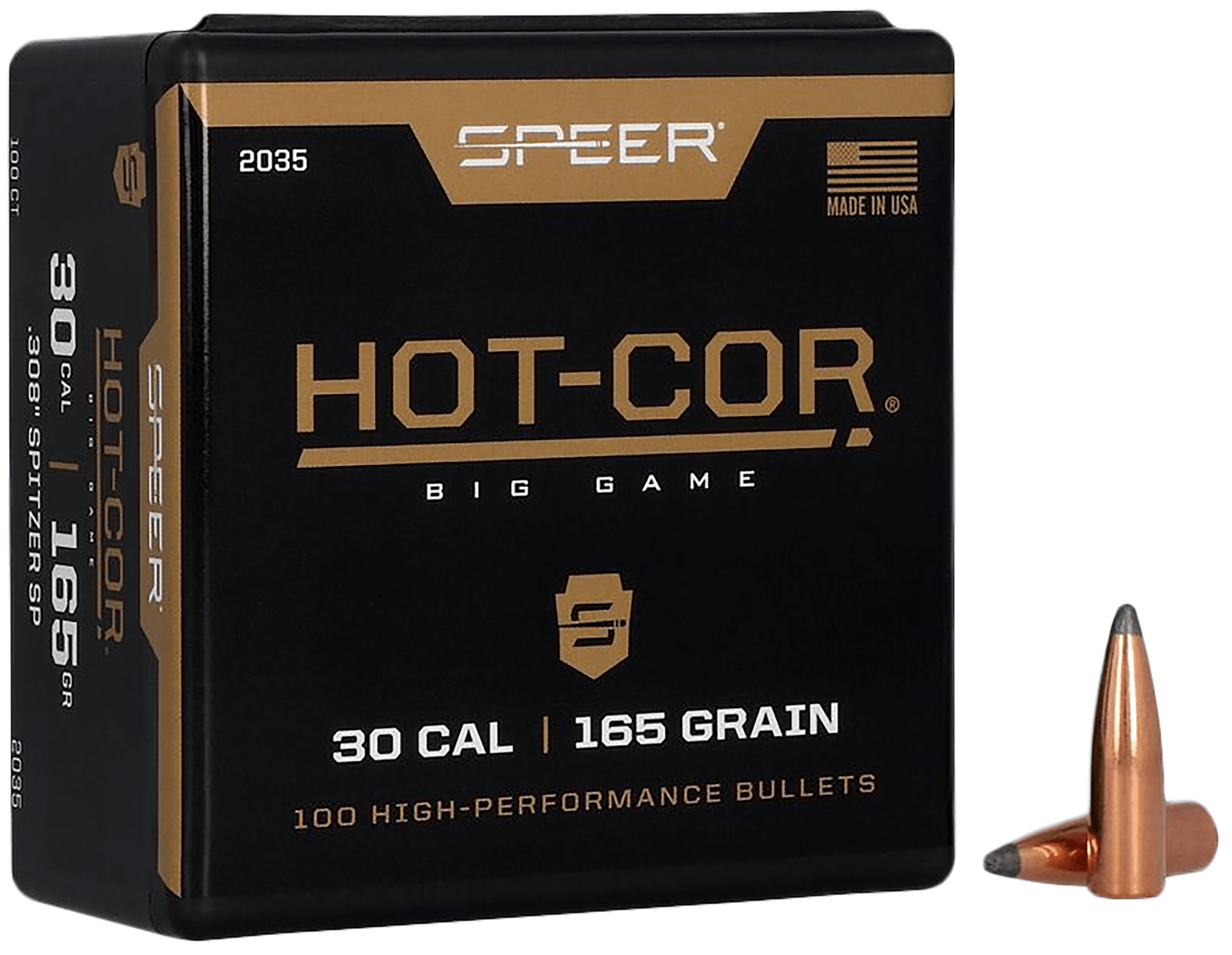 Speer Bullets 2035 Rifle Hunting Hot-Cor .308 165 gr Spitzer Soft Point