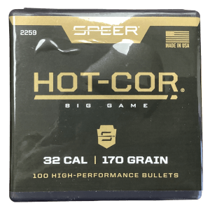 Speer 2259 Hot-Cor 32 Cal .321 170 gr Soft Point Flat Nose 100rd Box/ 5 Case