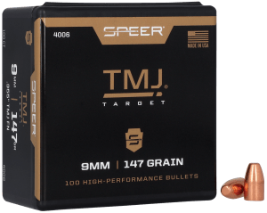 Speer 4006 TMJ 9mm .355 147 gr Total Metal Jacket 100rd Box/ 5 Case
