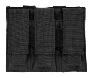 NcStar CVP3P2932B Triple Mag Pouch  Black Nylon