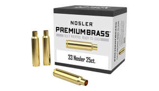 Nosler 10222 Premium Brass Unprimed Cases 33 Nosler Rifle Brass/ 25rd Box