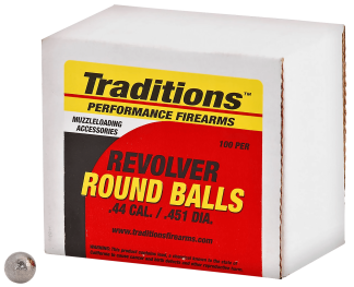 Traditions A1642 Revolver  44 Cal Lead Ball .454 Dia 140 gr/ 100 Rd