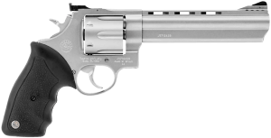 Taurus 2440069 44 44 Rem Mag 6rd 6.50" Ported Barrel Overall Matte Finish Stainless Steel Finger Grooved Black Rubber Grip & Adjustable Rear Sight